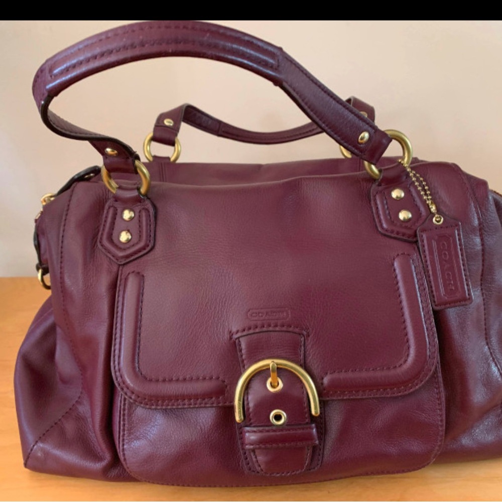 Coach Burgundy Leather Satchel